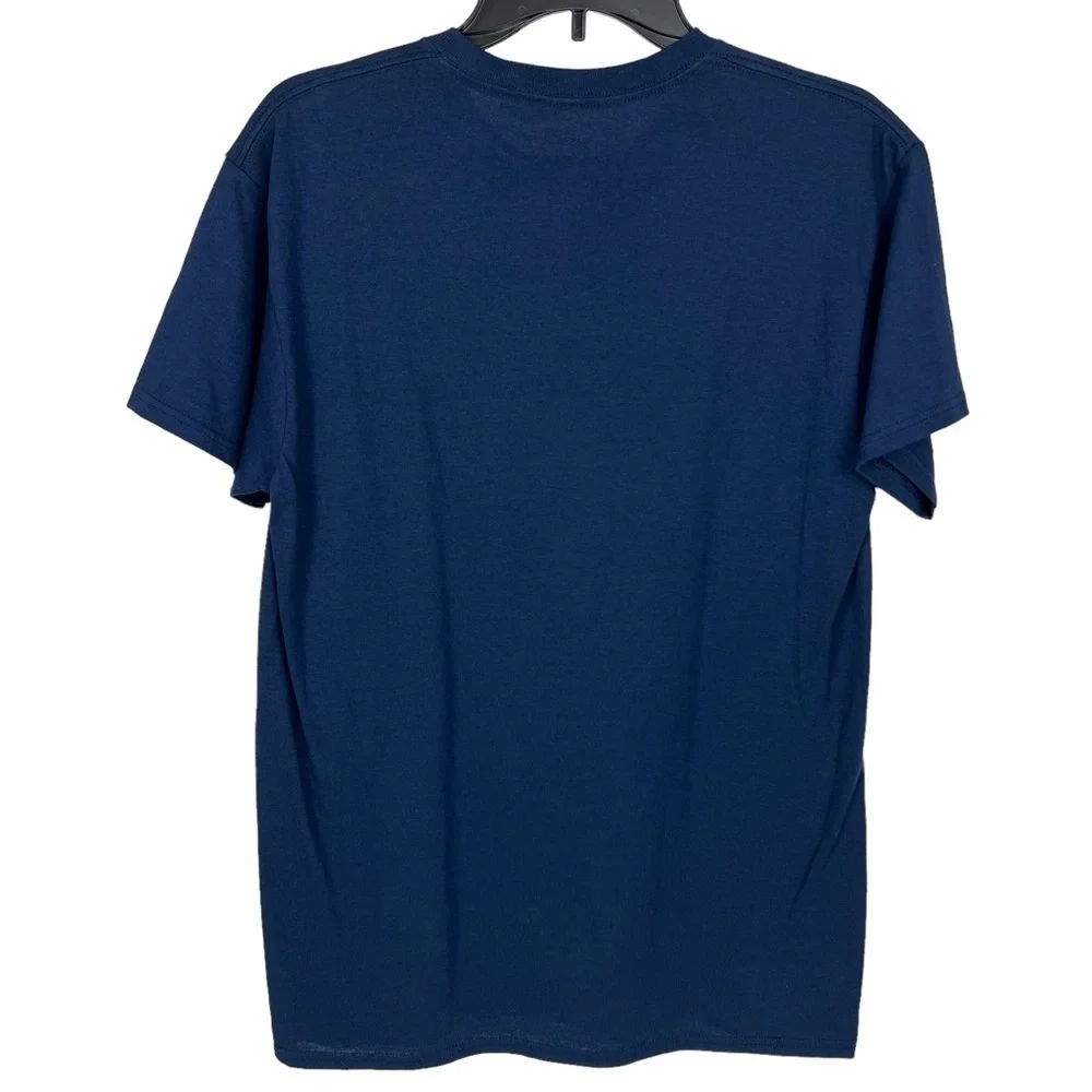 NWT LEVI’S STRAUSS Men’s Pullover Tee Shirt Sz Medium Blue W/Multi Color Graphic